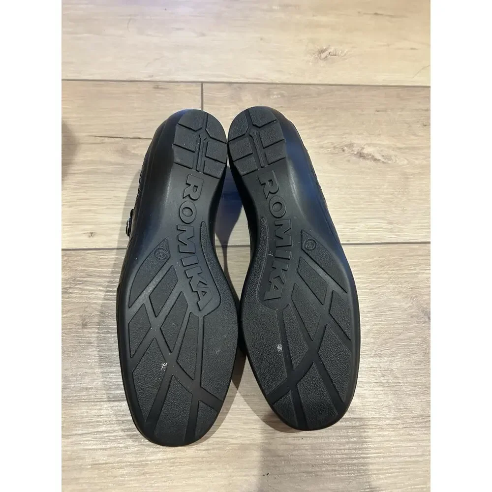 Romika Shoes Womens size 42 Cassie Mary Jane Black Leather Comfort F25